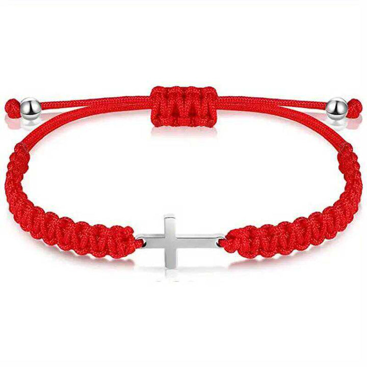Braided Rope Cross Bracelet