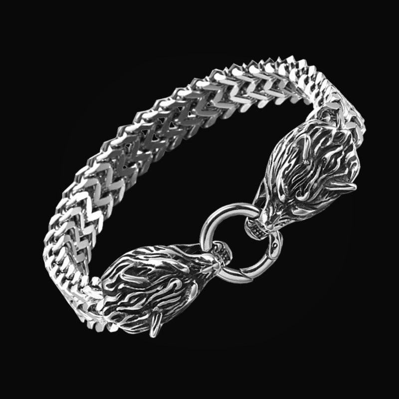 Viking Wolf Head Bracelets
