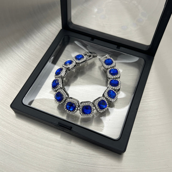Square gemstone necklace