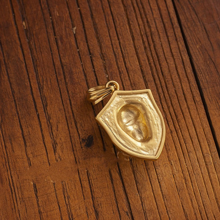 Skull Shield Pendant Necklace