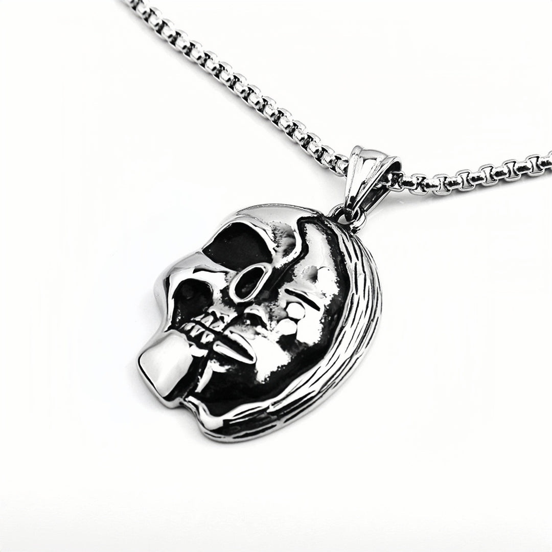 Half-Face Skull Necklace