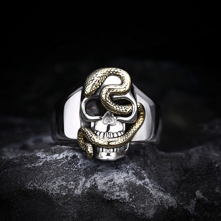 Python Wrapped Skull Ring