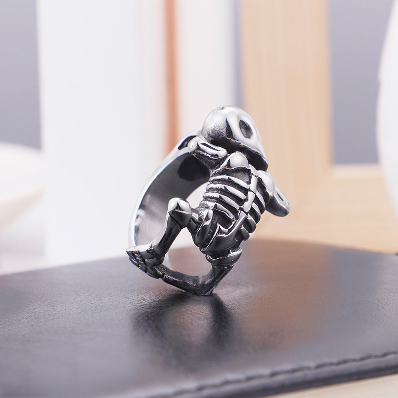 Vintage Dark Punk Skull Men&