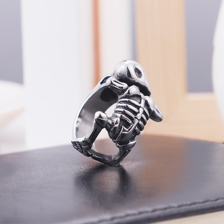 Vintage Dark Punk Skull Men&