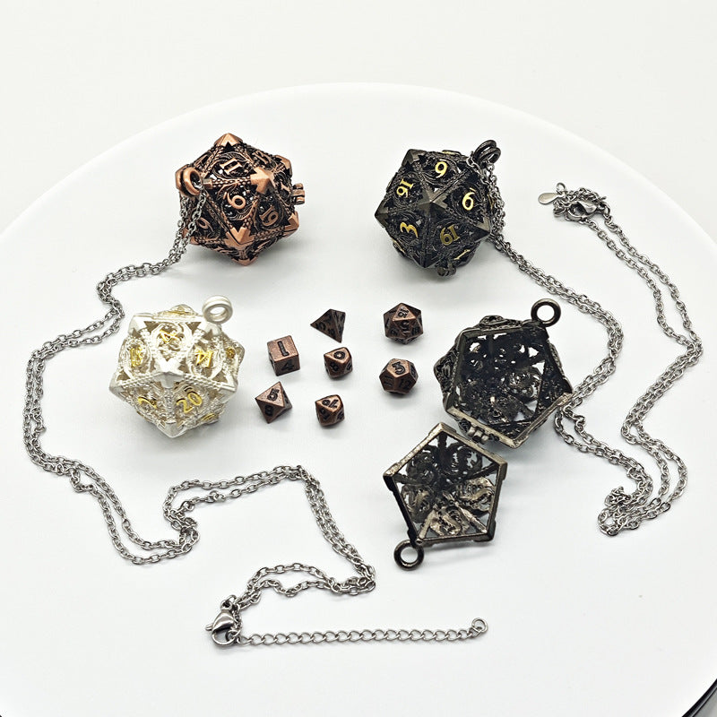 Hollow 6mm Mini Dice Necklace