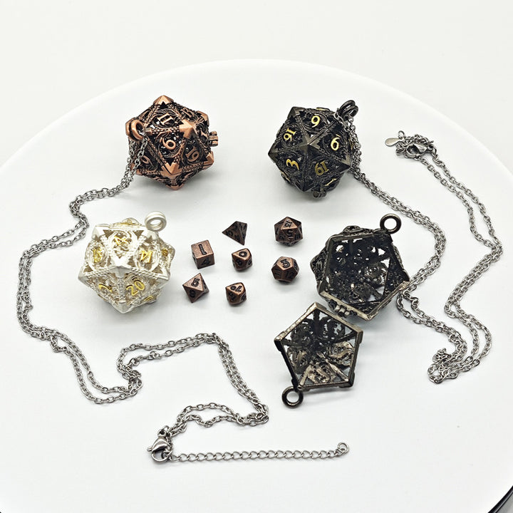 Hollow 6mm Mini Dice Necklace