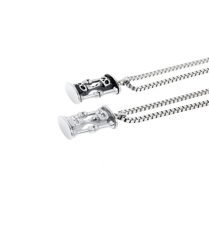 Skull Hourglass Necklace