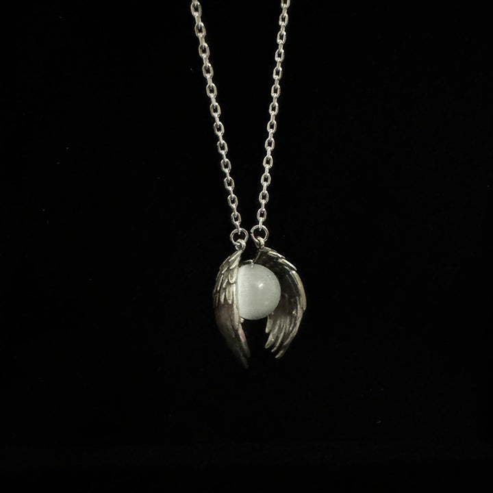 Angel Wing Crystal Ball Pendant