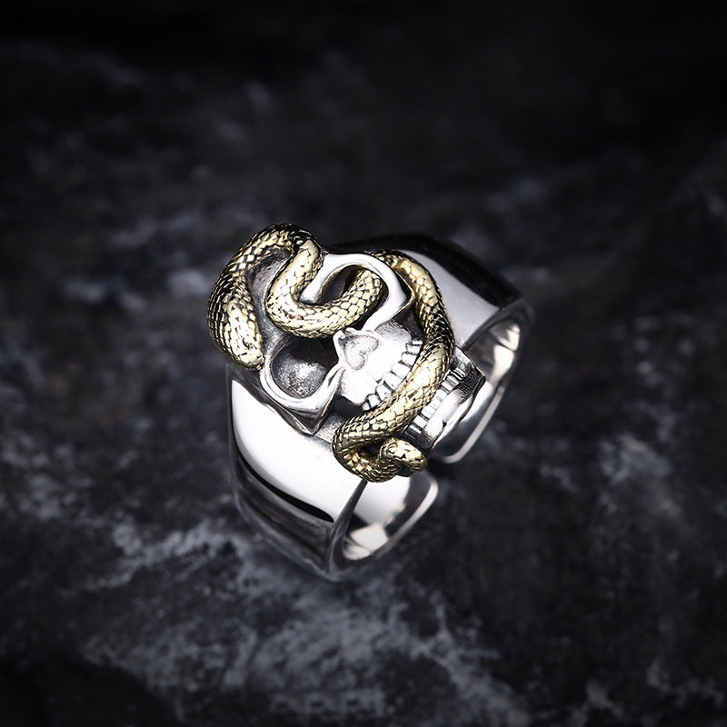 Python Wrapped Skull Ring