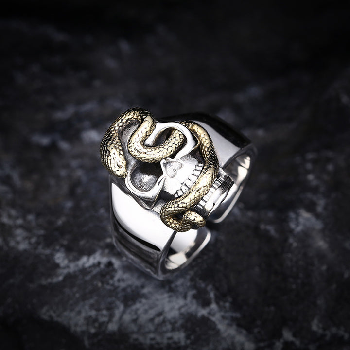 Python Wrapped Skull Ring