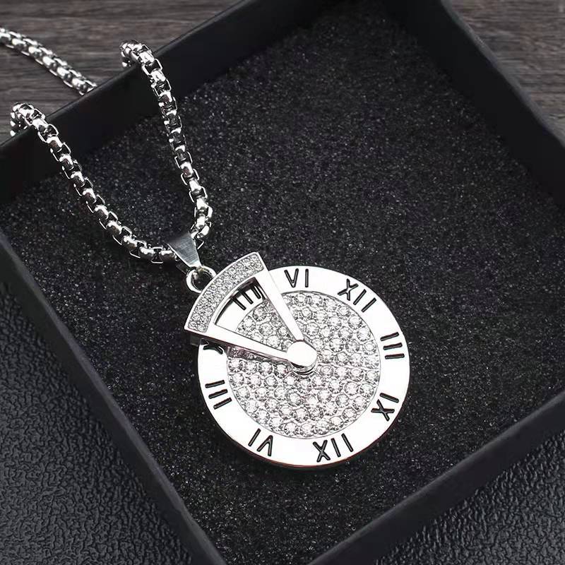 Roman numeral dial necklace