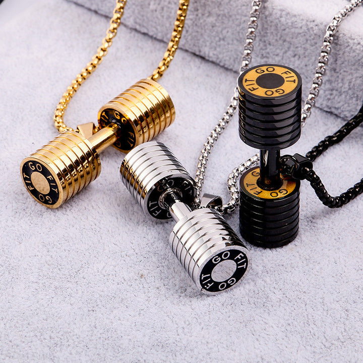 Dumbbell Pendant Necklace