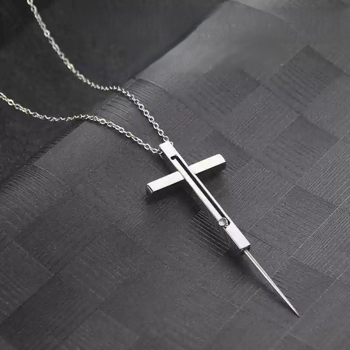 Self-Defense Cross Necklace