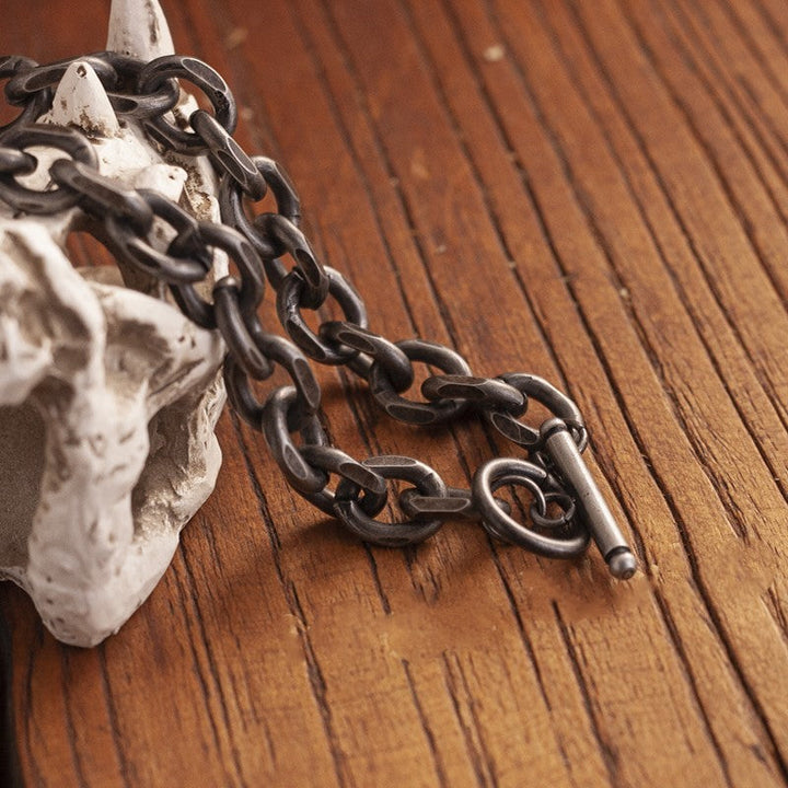 Rock style thick chain bracelet