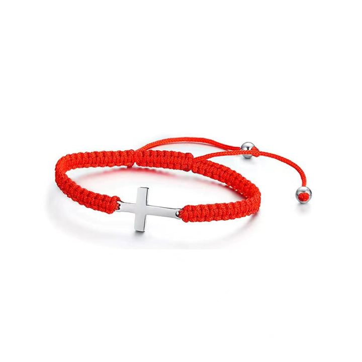 Braided Rope Cross Bracelet