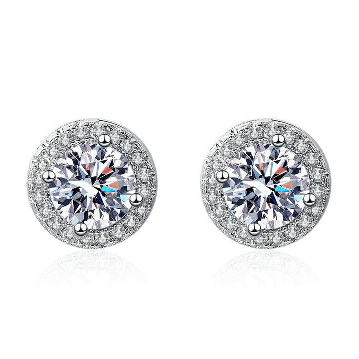 Round Diamond Stud Earrings