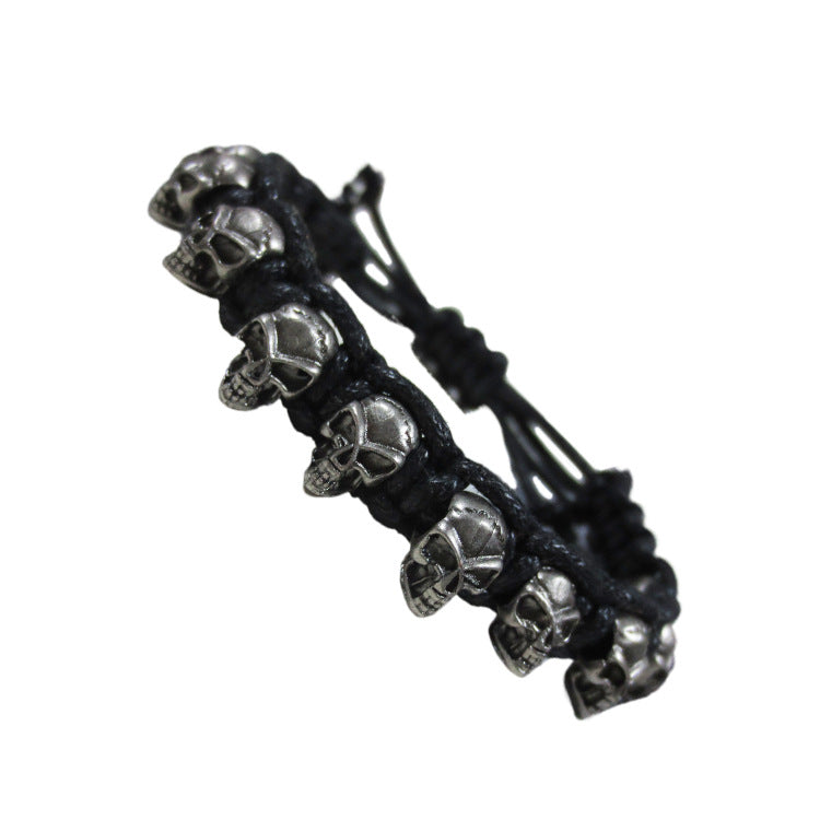 Vintage Skull Braided Bracelet
