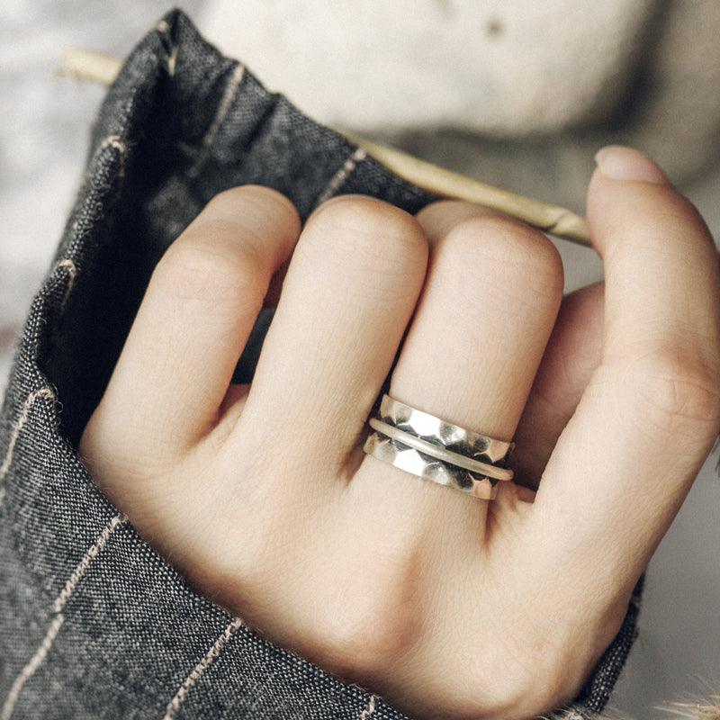 Retro Wide Ring 925 Silver
