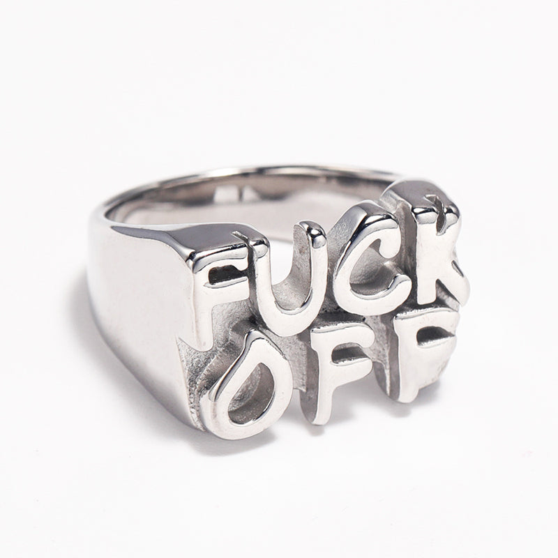Personalized FUCKOFF Ring