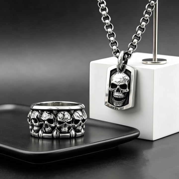 Multi-skull ring