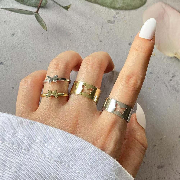 Love cross couple ring