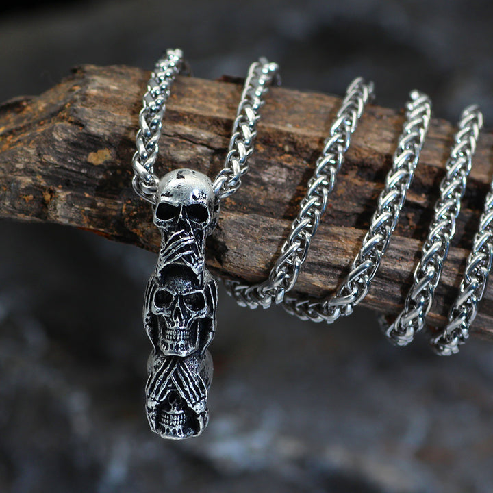 Punk Skull Pendant Necklace