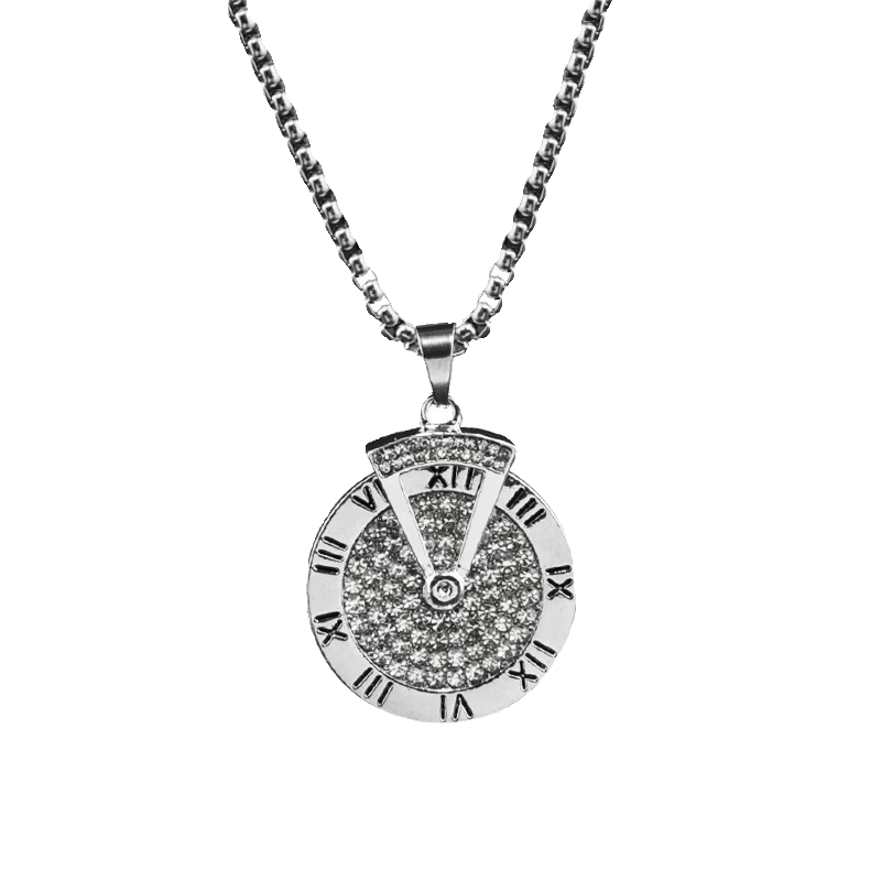 Roman numeral dial necklace