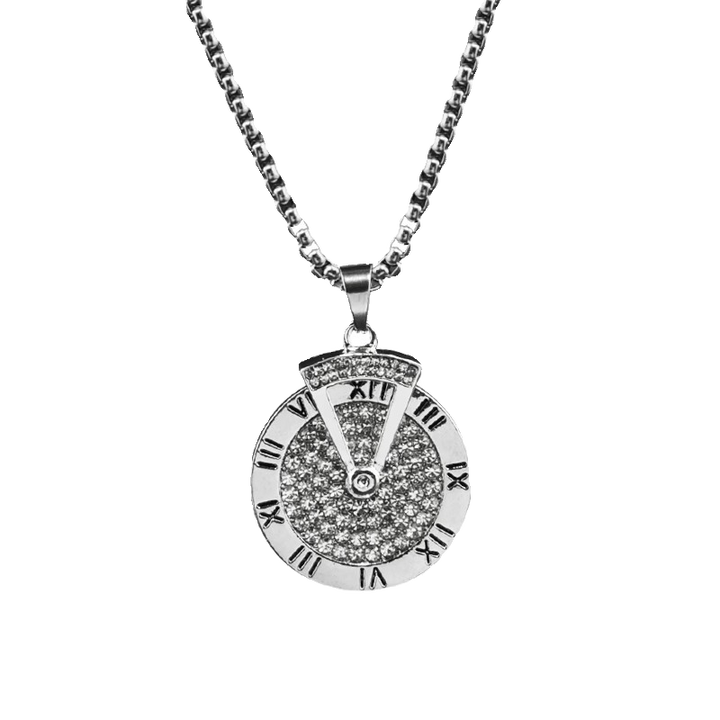 Roman numeral dial necklace