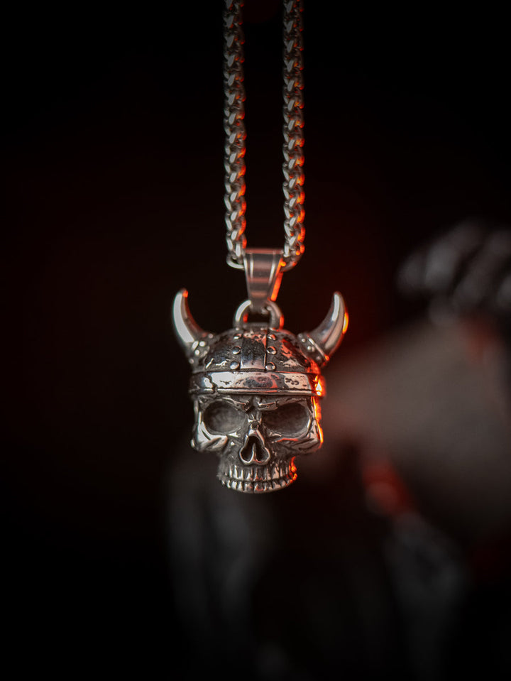 Viking Warrior Skull Necklace