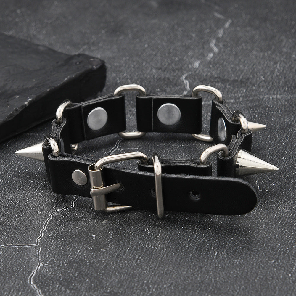 Punk Skull Cowhide Bracelet