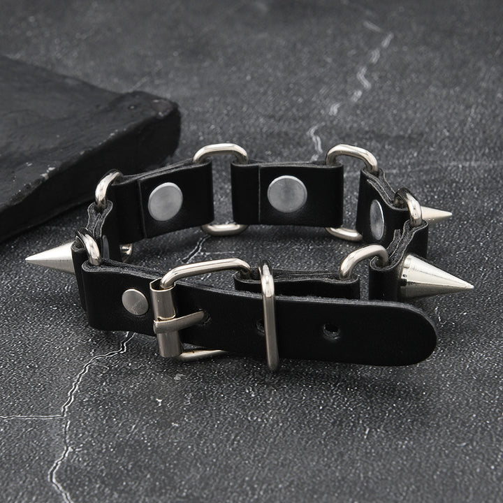 Punk Skull Cowhide Bracelet