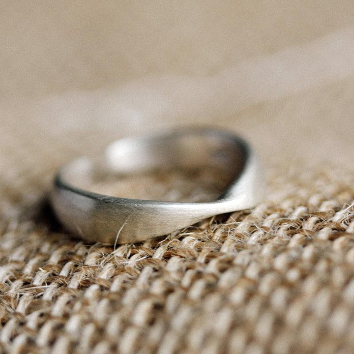 Simple Twist Matte Ring 925 Silver