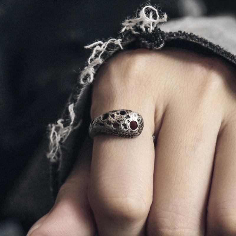 925 Silver Vintage Irregular Open Ring