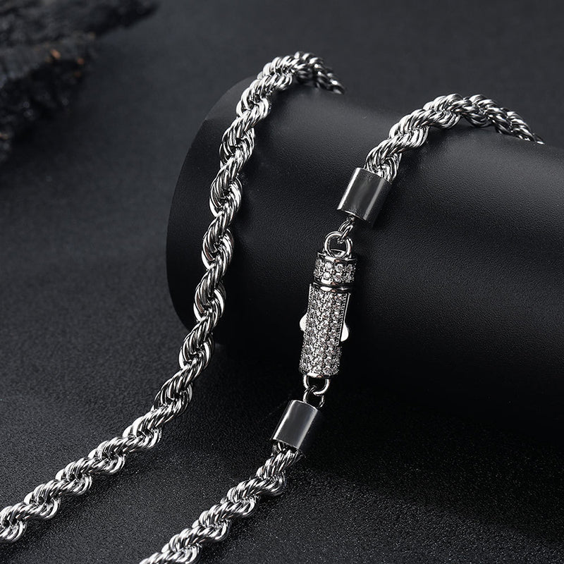 Silver twist bracelet