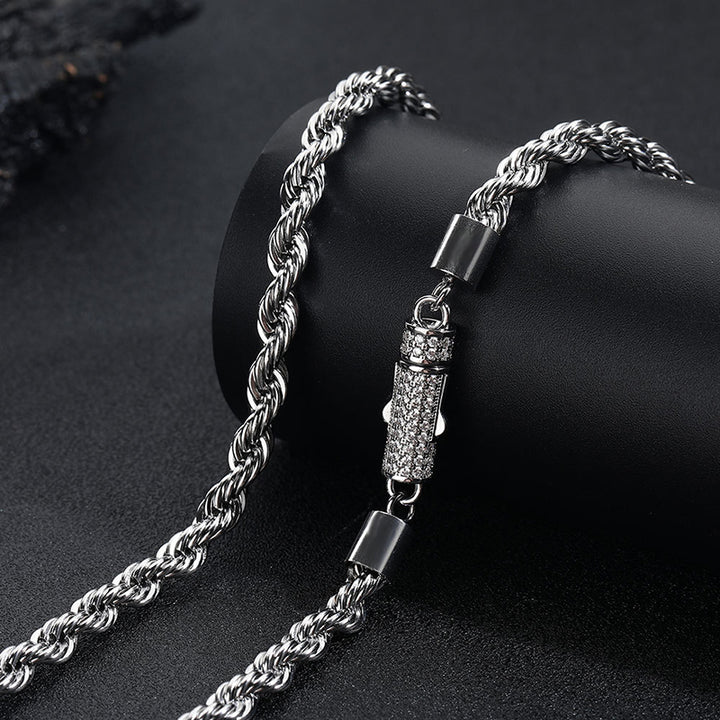 Silver twist bracelet