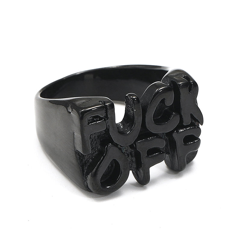 Personalized FUCKOFF Ring