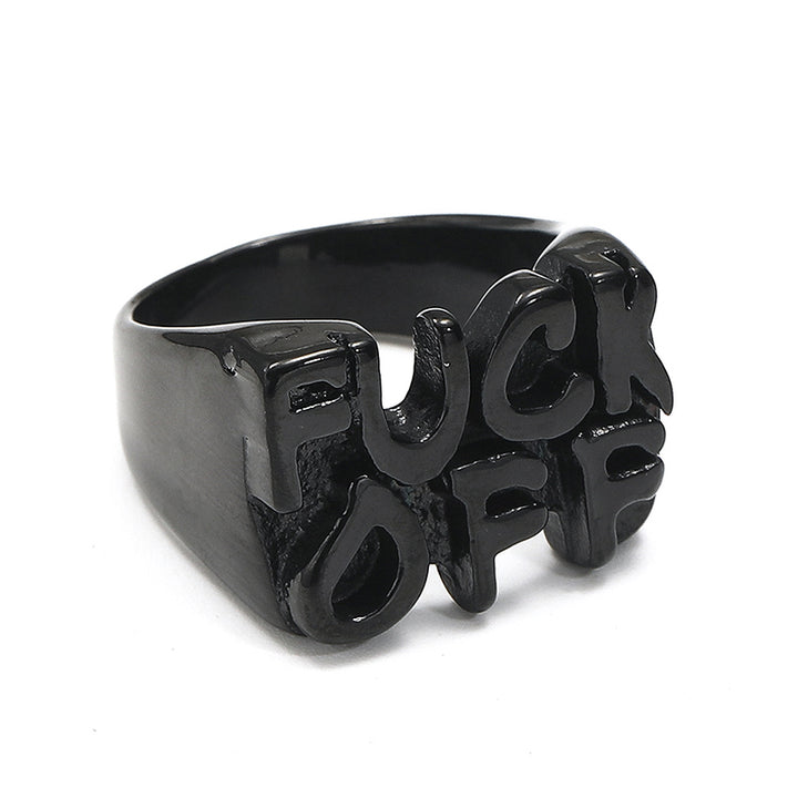 Personalized FUCKOFF Ring
