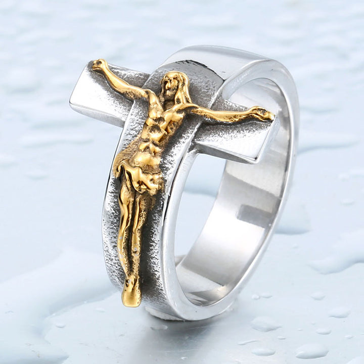Vintage Jesus Crucifixion Ring