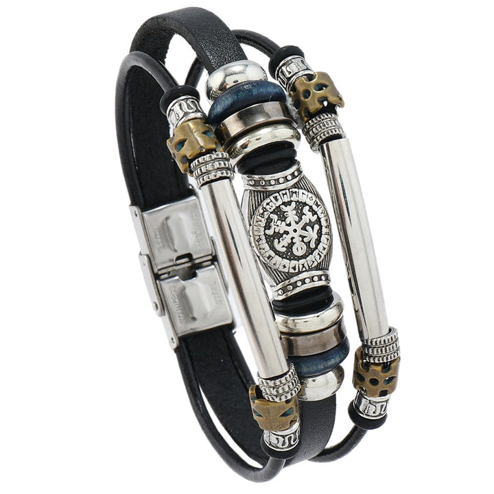 Norse Compass Multi Layer Statement Bracelet