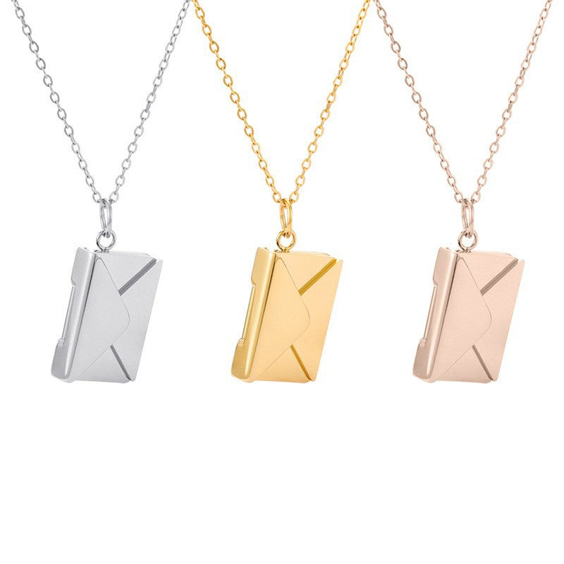 Envelope Pendant Necklace