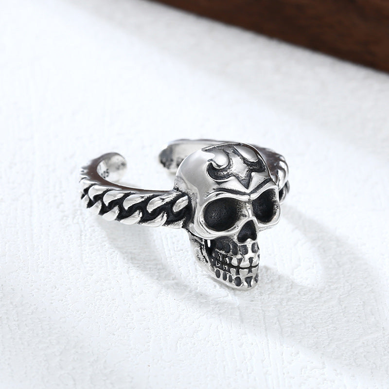 Skull Open-Band Ring