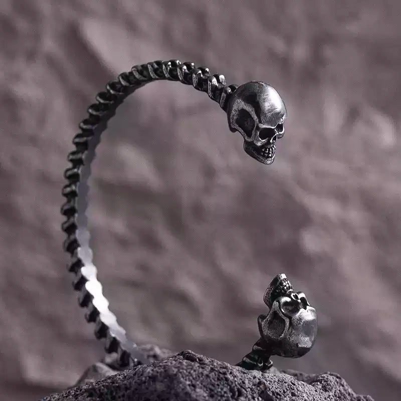 Dark Vintage Skull Spine Bracelet