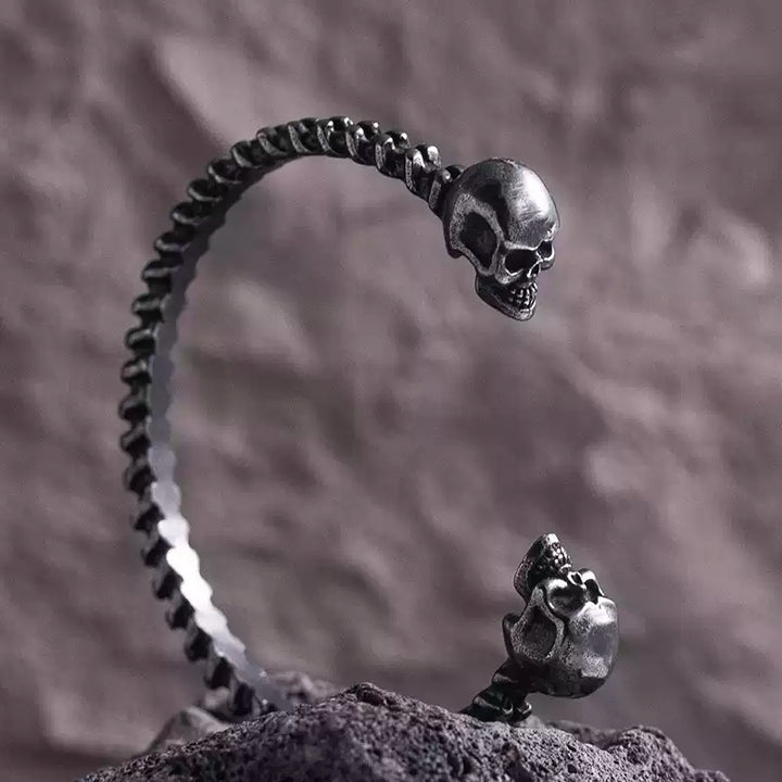 Dark Vintage Skull Spine Bracelet