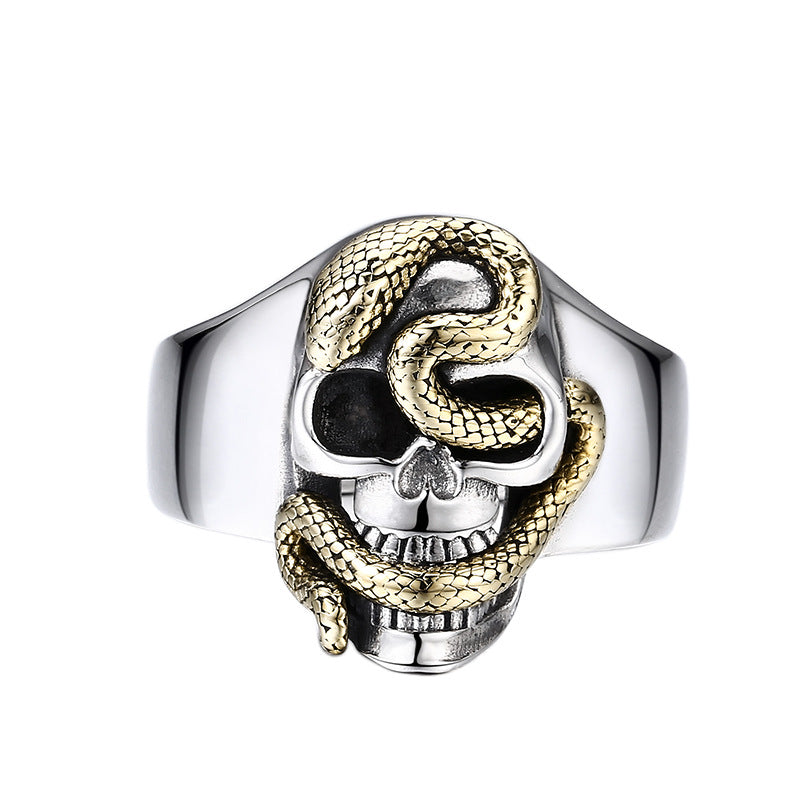 Python Wrapped Skull Ring