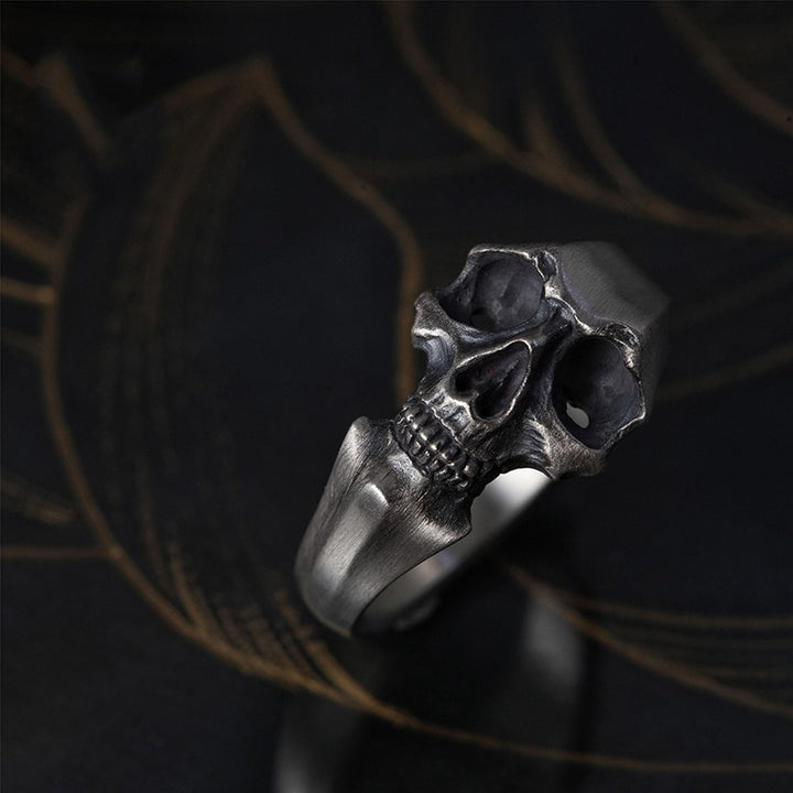 925 silver skull ring