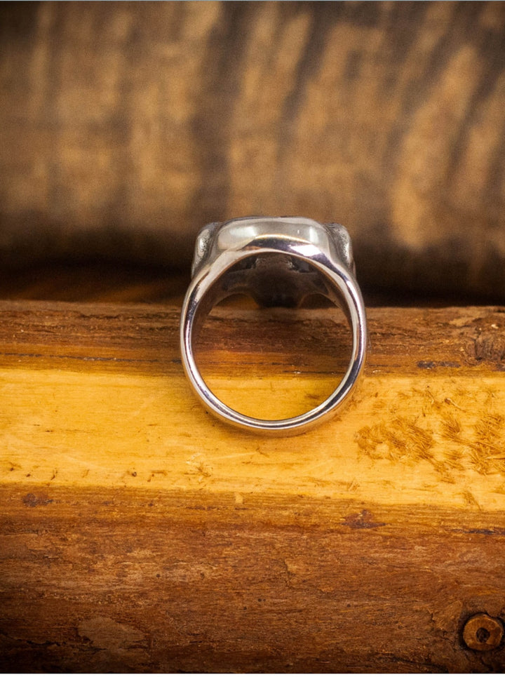 Viking Raven Skull Ring