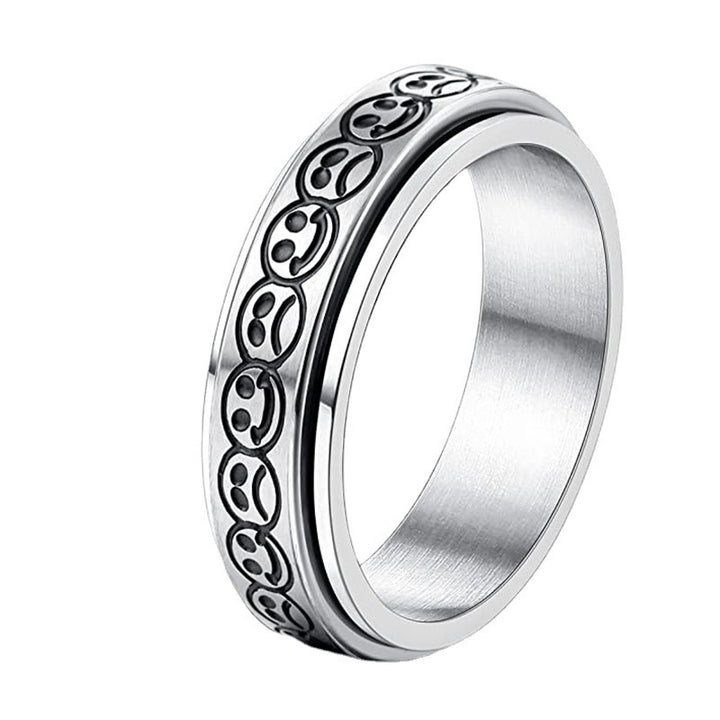 Rotatable smiley face ring