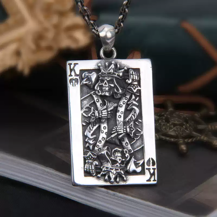 Playing Cards King K Necklace