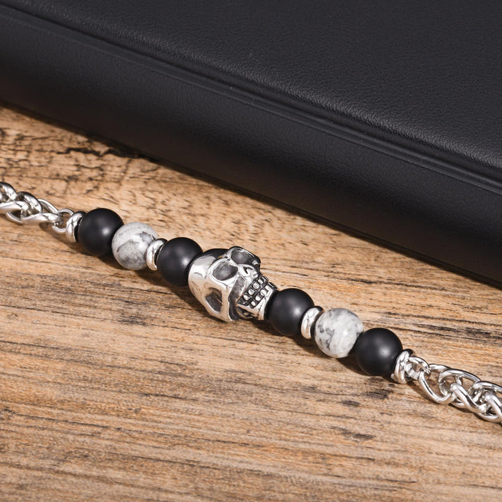 Skull Agate Bracelet