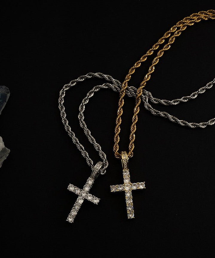 Shiny Cross Pendant Necklace